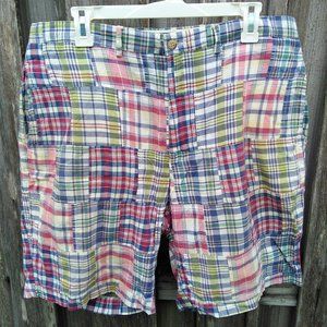Polo Ralph Lauren madras plaid shorts 36 X 9.5"